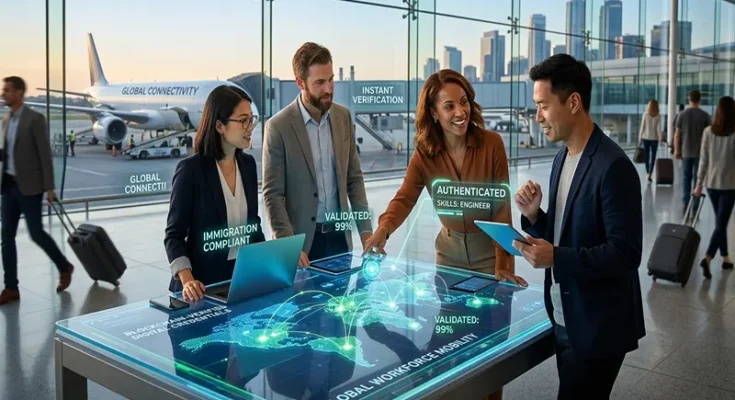 Blockchain-Verified Digital Credentials for Global Workforce Mobility